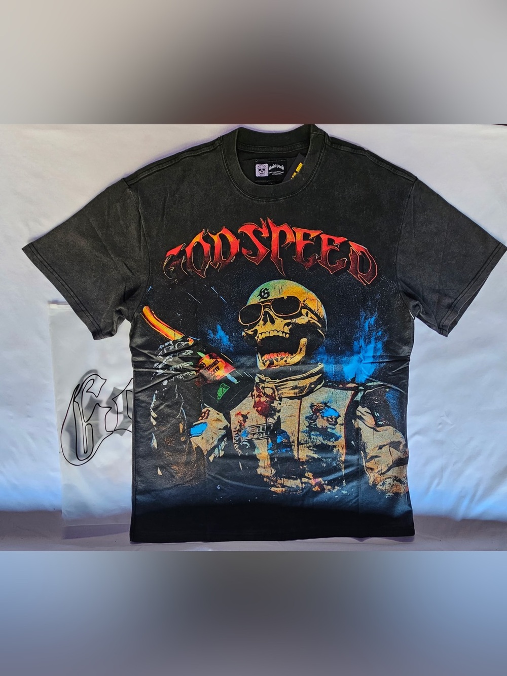Godspeed Skull Graphic Tee - Black